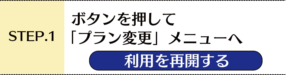 ステップ１：ご利用再開ボタン用画像