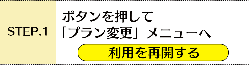 ステップ１：ご利用再開ボタン用画像