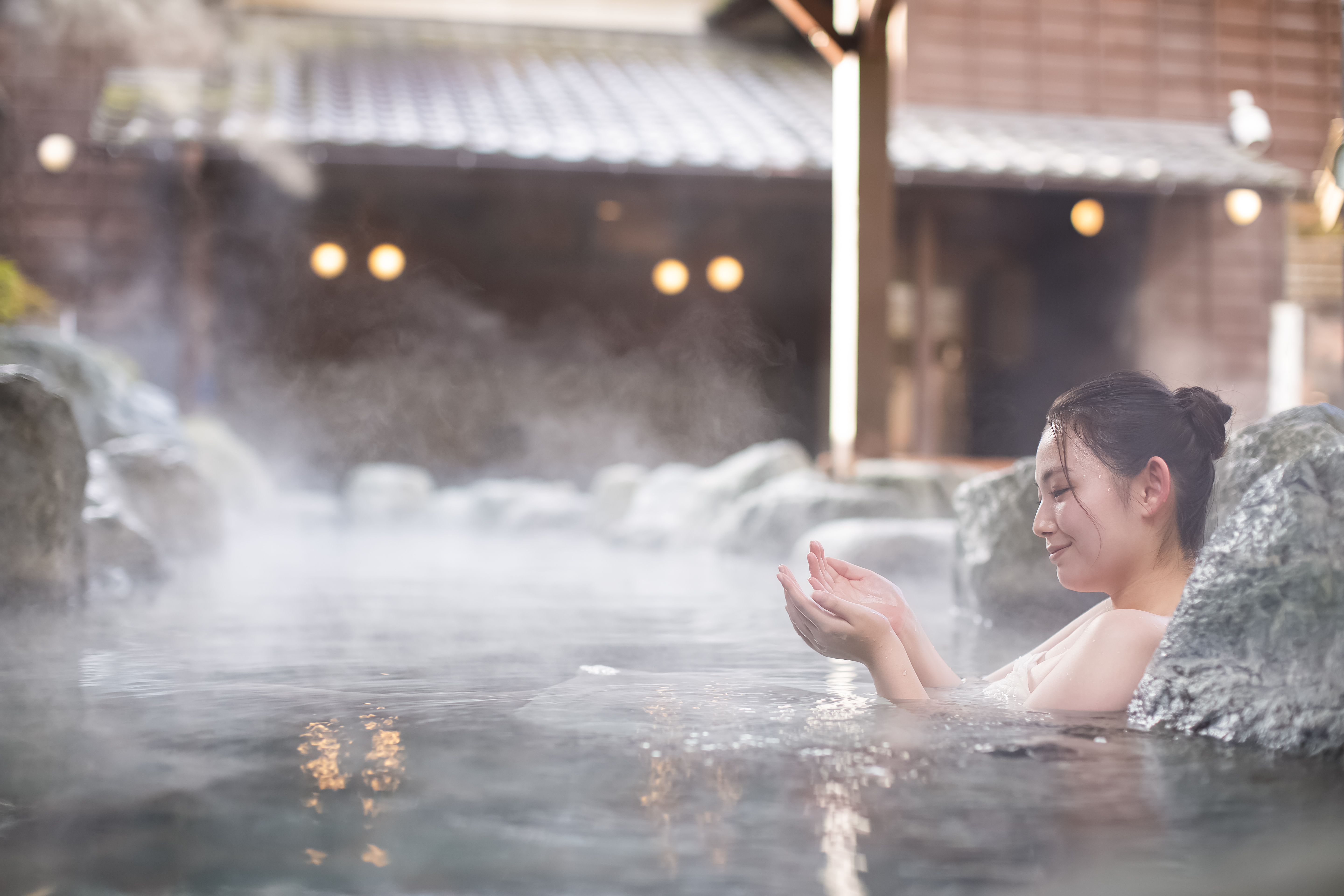浴衣の女性達の写真
